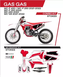 Furnir motocikla UFO Stokes GAS GAS MC 125 21-22 MC 250 22 MCF 250 350 450 21-22 bijeli - AD001041