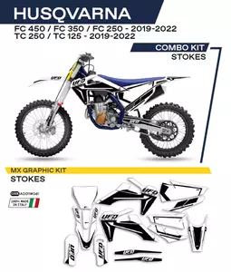 Motocyklová dýha UFO Stokes Husqvarna TC 125 250 19-22 FC 250 350 450 19-22 bílá - AD011041