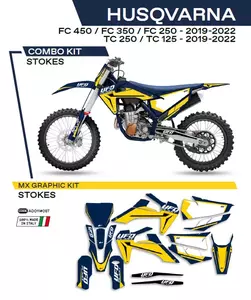 Motocyklová dýha UFO Stokes Husqvarna TC 125 250 19-22 FC 250 350 450 19-22 modrá - AD011087