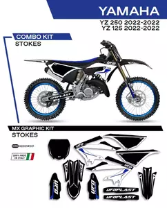 Motocicleta furnir UFO Stokes Yamaha YZ 125 250 22 negru - AD031001