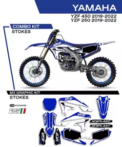 Finér til motorcykel UFO Stokes Yamaha YZF 250 19-22 YZF 450 18-22 blå - AD036089