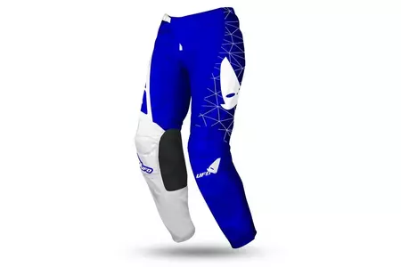 Pantaloni de motocicletă cross enduro UFO Tecno albastru alb XL 54 - PI04524C54
