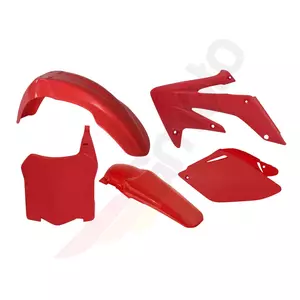 Racetech műanyag készlet lemezzel Honda CRF 250R 08-09 piros HO112E070 - CRF-RS0-588