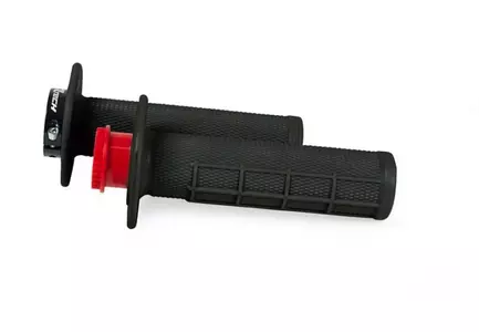 Handgriffe Motorrad Lock-On schwarz Racetech R20 22+25MM + 8 Rollgas-Adapter - MPRNR000021