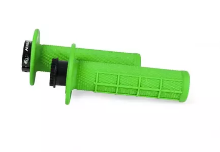 Handgriffe Motorrad Lock-On grün neon Racetech R20 22+25MM + 8 Rollgas-Adapter - MPRVF000021