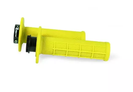 Handgriffe Motorrad Lock-On gelb neon Racetech R20 22+25MM + 8 Rollgas-Adapter - MPRGF000021