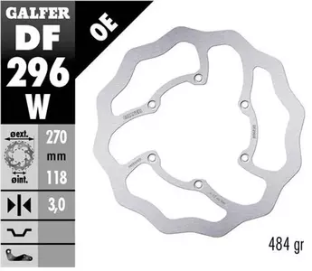 Galfer priekinių stabdžių diskas WAVE Yamaha WR 250F 17- WR 450F 20- YZ 125 250 22- YZ 250F 450F 20 - DF296W