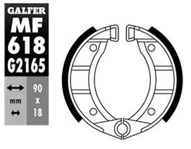 Galfer Vorderradbremsbacken Piaggio Free 50 94-95 - MF618G2165