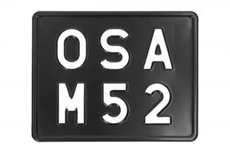 OSA M52 Nummernschild schwarz