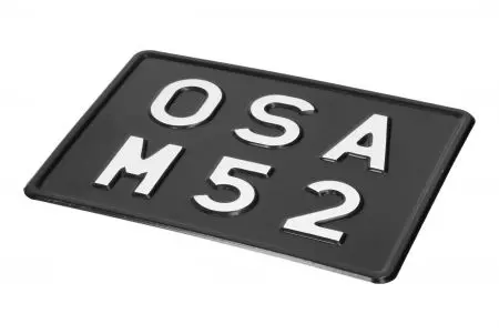 Plaque d'immatriculation OSA M52 noire-2