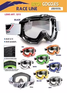 Óculos de proteção para motociclistas Progrip PG3201 Atzaki branco - PZ3201-101