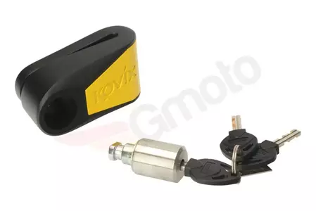 Remschijfslot met alarm KOVIX KNL15 zwart/geel + koffer + kabel-2