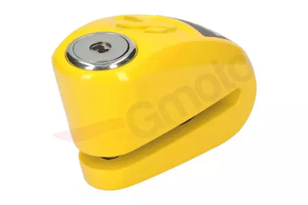 Zámek kotoučové brzdy s alarmem KOVIX KAL6 žlutý + pouzdro + kryt-4