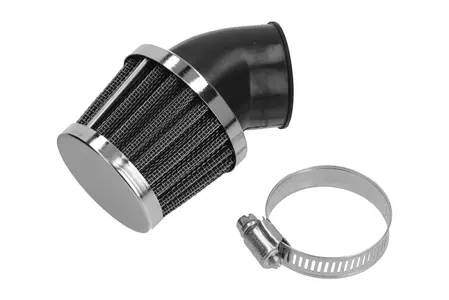 Zračni filter 32 mm stožčasti 45-stopinjski krom - 126145