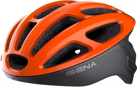 Kask rowerowy Sena R2 Road z interkomem Bluetooth 4.1 zasięg do 900 m L 58-62 cm pomarańczowy  - R1-ET00L01