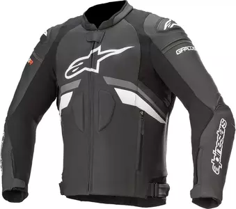 Casaco de motociclismo em pele Alpinestars GP Plus R V3 preto/cinzento/branco 48-1