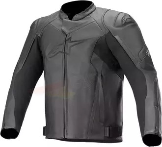 Alpinestars Faster V2 giacca da moto in pelle nera 62-1