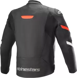 Alpinestars Faster V2 giacca da moto in pelle nera/rossa 48-2