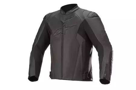 Alpinestars Faster Airflow V2 giacca da moto in pelle nera 52-1