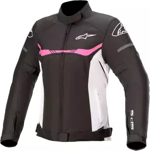 Geacă de motocicletă din material textil pentru femei Alpinestars Stella T-SPS WP negru/alb/roz XS-1