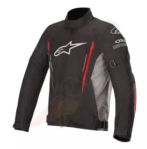 Alpinestars Gunner V2 WP giacca da moto in tessuto nero/grigio/rosso L - 3206819-131-L