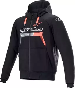 Alpinestars motoros dzseki kapucnis pulóver Chrome fekete/piros L-1