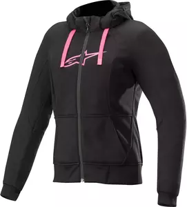 Dames motorjas hoodie Alpinestars Stella Chrome Sport zwart/roze L-1