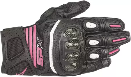 Dámske rukavice na motorku Alpinestars Stella SPX Air Carbon V2 black/pink M-1
