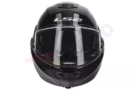 LS2 FF399 VALIANT SOLID BLACK M casco moto mandíbula-3