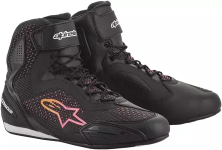 Dámske motorkárske topánky Alpinestars Stella Faster-3 Rideknit black/pink 10.5 - 2510520-1439-10.5