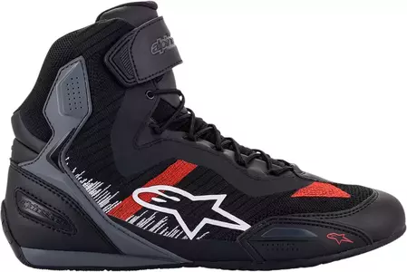 Alpinestars Faster-3 Rideknit botas moto negro/gris/rojo 9-2