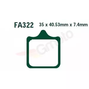 Zavorne ploščice EBC FA 322 HH (4 kosi)-2