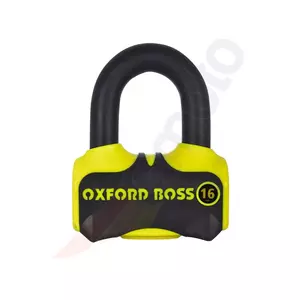 Blokada tarczy hamulcowej kłódka Oxford Boss 16mm czarny fluo