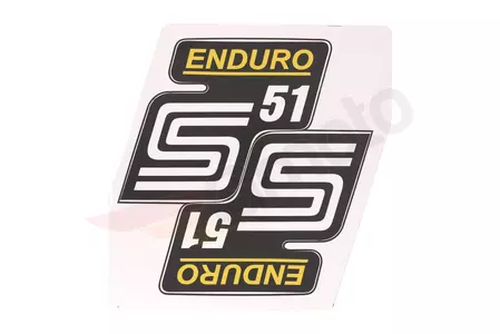 S51 Enduro šoninio dangtelio lipdukas-1