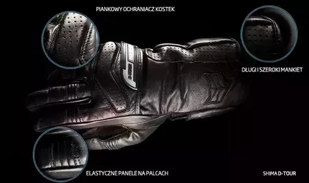 Shima D-Tour ръкавици за мотоциклет черни 3XL-2