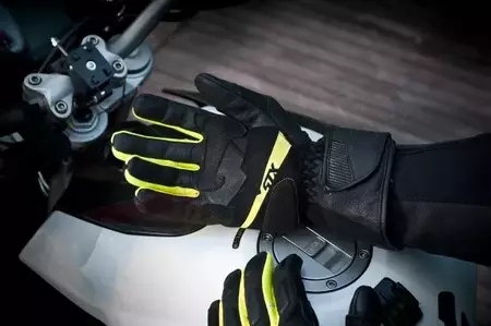 Shima STX mănuși de motocicletă negru fluo M-5