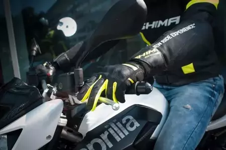 Motocyklové rukavice Shima STX black fluo XL-4