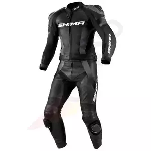 Shima STR chaqueta de moto de cuero negro 56-2