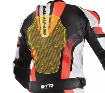 Kožna motociklistička jakna Shima STR, crna i narančasta, XL-5