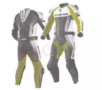 Shima STR pantalones de moto de cuero negro fluo XXL-5