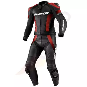 Shima STR pantalones de moto de cuero rojo XS-2