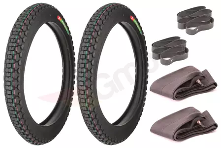 Enduro Cross-dæk + slange + forklæde X2 3.00-18 P74 6PR TT-homologation - 128183