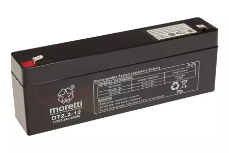 Moretti gel baterija 12V 2.2Ah-2