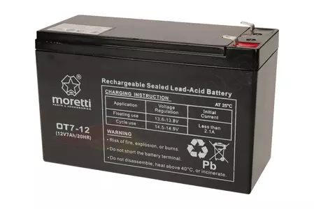 Akumulator żelowy 12V 7Ah Moretti -1