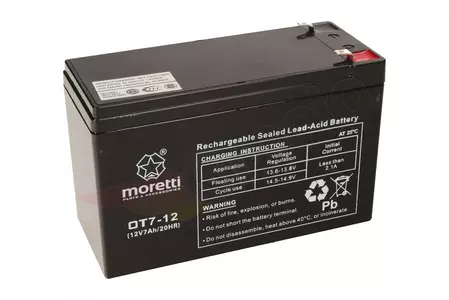 Akumulator żelowy 12V 7Ah Moretti -2