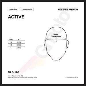 Rebelhorn Active lämpö moottoripyöräily balaclava musta M-3