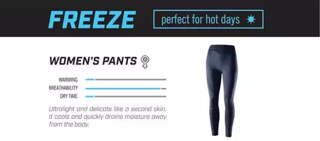 Rebelhorn Lady Freeze ženske termo hlače, sive i crne DS-3