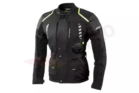 Rebelhorn Hiker II giacca da moto in tessuto nero-fluo S-1