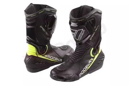 Modeka Speed Tech motociklističke čizme, crne i neon 40-1