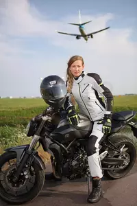 Kurtka motocyklowa tekstylna Modeka Belastar Lady popielata 40-2
